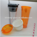2015 Hot Plastic Snackeez Drink Cup with straw and lid